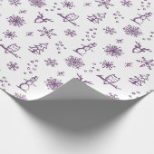 Winter Things Wrapping Paper - Schnee + Pflaume Geschenkpapier (Ecke)