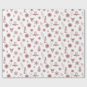 Winter Things Wrapping Paper - Schnee + Ruby Geschenkpapier (Flach)