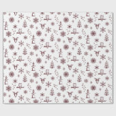 Winter Things Wrapping Paper - Schnee + Wein Geschenkpapier (Flach)