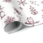 Winter Things Wrapping Paper - Schnee + Wein Geschenkpapier (Rolleneckpunkt)