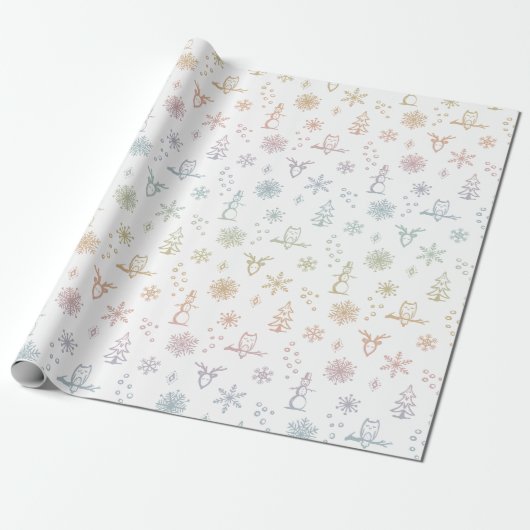 Winter Things Wrapping Paper - Snow Rainbow Sorbet Geschenkpapier (Ungerollt)