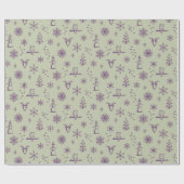 Winter Things Wrapping Paper - Tee + Pflaume Geschenkpapier (Flach)