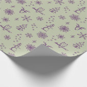 Winter Things Wrapping Paper - Tee + Pflaume Geschenkpapier (Ecke)