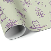 Winter Things Wrapping Paper - Tee + Pflaume Geschenkpapier (Rolleneckpunkt)