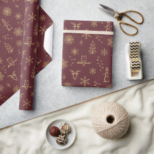 Winter Things Wrapping Paper - Wine + Fawn Geschenkpapier