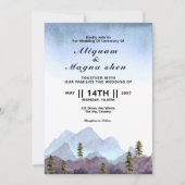 Winter Thistle Wedding Invitation Card Vector Einladung (Vorderseite)