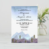 Winter Thistle Wedding Invitation Card Vector Einladung (Stehend Vorderseite)