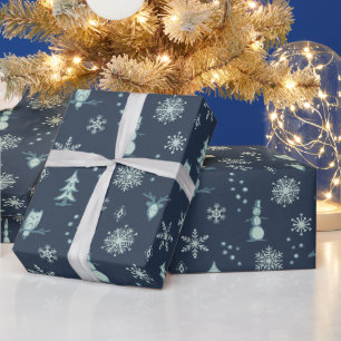 Winter Thumpenpapier - Dämmerung, Pfau, Minze Geschenkpapier