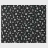 Winter Thumpenpapier - Kohle + Schnee Geschenkpapier (Flach)
