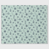 Winter Thumpenpapier - Minze + Dämmerung Geschenkpapier (Flach)