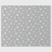 Winter Thumpenpapier - Nebel + Schnee Geschenkpapier (Flach)