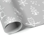Winter Thumpenpapier - Nebel + Schnee Geschenkpapier (Rolleneckpunkt)
