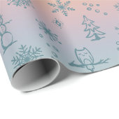 Winter Thumpenpapier - Regenbogen + Pfau Geschenkpapier (Rolleneckpunkt)