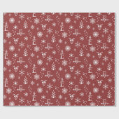 Winter Thumpenpapier - Ruby + Schnee Geschenkpapier (Flach)