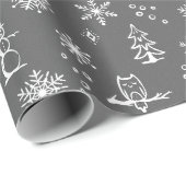 Winter Thumpenpapier - Schiefer + Schnee Geschenkpapier (Rolleneckpunkt)