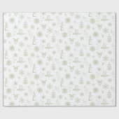 Winter Thumpenpapier - Schnee + Tee Geschenkpapier (Flach)