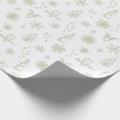 Winter Thumpenpapier - Schnee + Tee Geschenkpapier (Ecke)