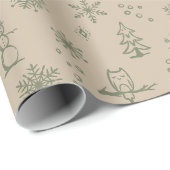 Winter Thumpenpapier - Taube + Beutel Geschenkpapier (Rolleneckpunkt)