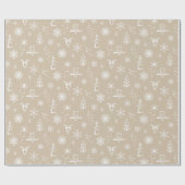 Winter Thumpenpapier - Taube + Schnee Geschenkpapier (Flach)