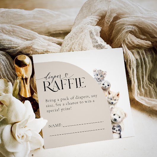 Winter Tiere Windelwinddusche Begleitkarte