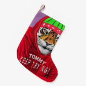 Winter Tiger Weihnachts-Strumpf Kleiner Weihnachtsstrumpf (Vorderansicht (hängend))