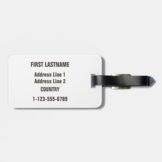 Winter-Tigergewohnheits-Gepäckanhänger Gepäckanhänger (Rückseite horizontal)