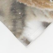 Winter-Tigerherd im Schnee Fleecedecke (Ecke)
