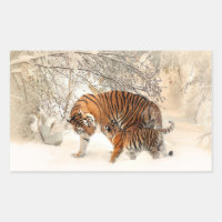 Winter Tigers Aufkleber