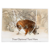 Winter Tigers individuelle Geschenktasche Große Geschenktüte (Rückseite)