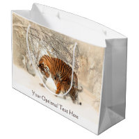 Winter Tigers individuelle Geschenktasche