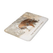 Winter Tigers individuelle Name Badmatten Badematte (Schrägansicht)