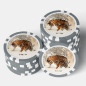Winter Tigers kundenspezifische Poker-Chips Pokerchips (Stapel)