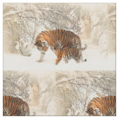 Winter Tigers Sondergewebe Stoff (Nahaufnahme)