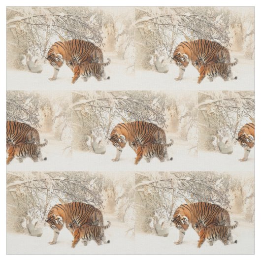 Winter Tigers Sondergewebe Stoff (Muster)