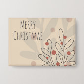 Winter time floral design, christmas holidays button (Vorderseite)