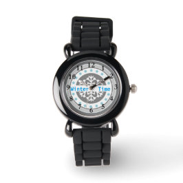 Winter Time Glitzer Watch Armbanduhr