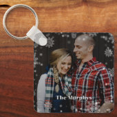 Winter Time Personalisiert Foto Schlüsselanhänger (Vorderseite)