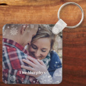 Winter Time Personalisiert Foto Schlüsselanhänger (Rückseite)