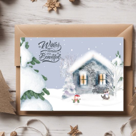 Winter Times are Beautiful Postkarte