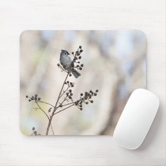 Winter Titmouse Mousepad (Mit Mouse)