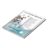 Winter To-Do List Notepad Snowman and Marshmallow Notizblock (Rotiert)