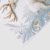 Winter to Spring Stag Chasing Butterfly Seidenpapier (Ausschnitt)