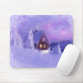 Winter Top der Chalet White Firs Mousepad (Mit Mouse)