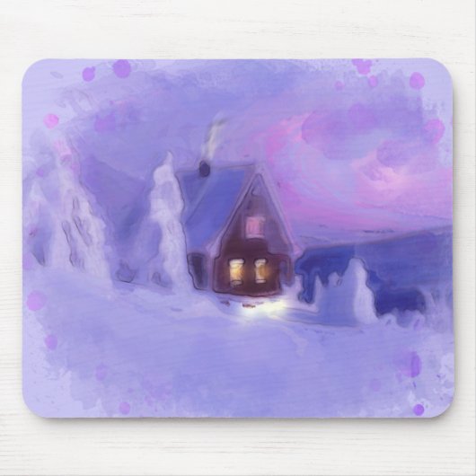 Winter Top der Chalet White Firs Mousepad (Vorne)