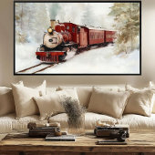 Winter Train Journey Print | Samsung Frame TV Art Poster