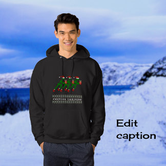 Winter Training Custom Text Weihnachtsläufer Hoodie