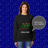 Winter Training Custom Text Weihnachtsläufer Sweatshirt