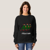Winter Training Custom Text Weihnachtsläufer Sweatshirt (Vorne ganz)