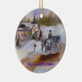 Winter-Traumweihnachtsverzierung Keramik Ornament (Rechts)