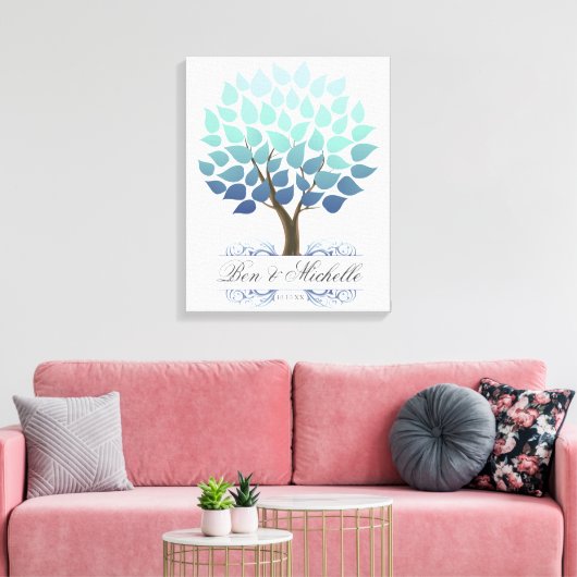 Winter Tree -50 Signature Leinwand Gästebuch (Insitu (Wohnzimmer))